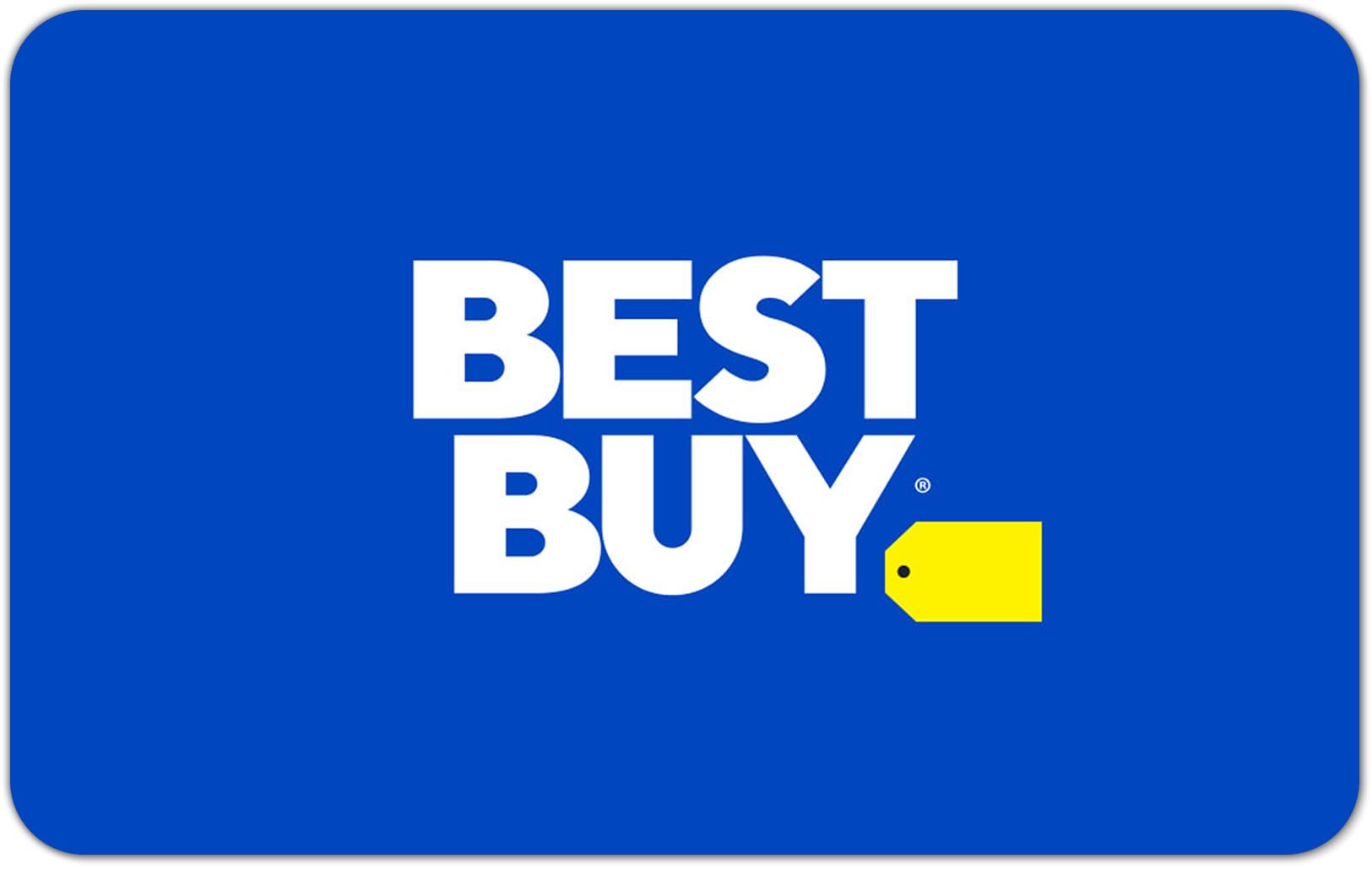 Best Buy gift card with smartphone showing balance check